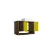 Manhattan Comfort Liberty Floating 31.49 Bathroom Vanity Sink, Rustic Brown and Yellow 241BMC94